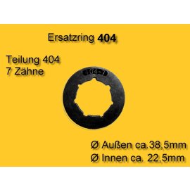 Ersatzring Kettenrad Ritzel 404 7 Zähne Ringkettenrad 22,5 x 38