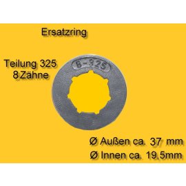 Ersatzring Kettenrad Ritzel 325 8 Zähne Ringkettenrad 19,5 x 37
